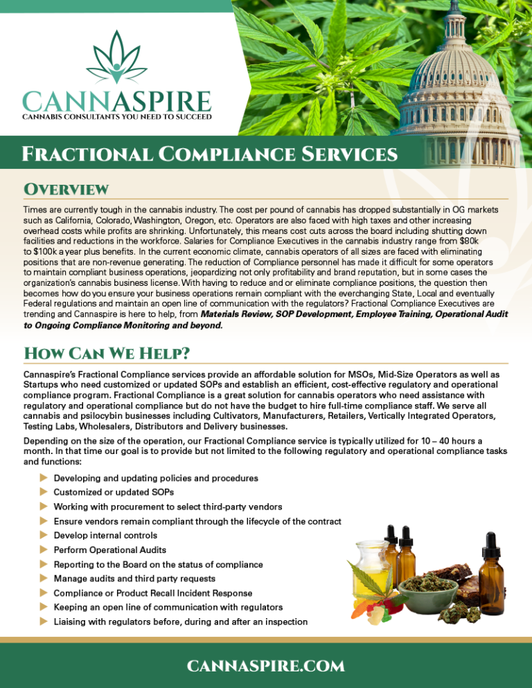 Cannaspire Fractional Compliance