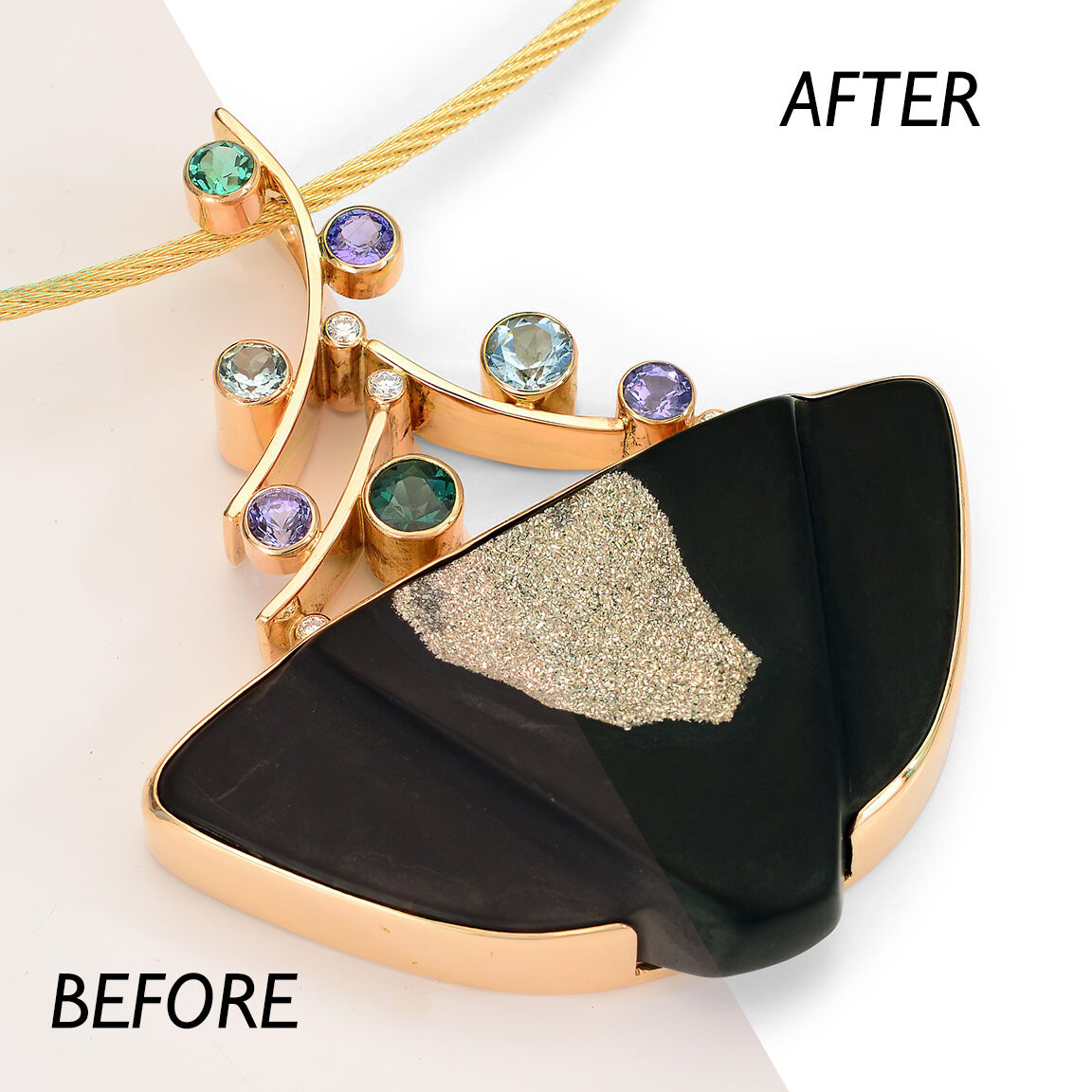 Golden Pendant by Cheryl Brooks